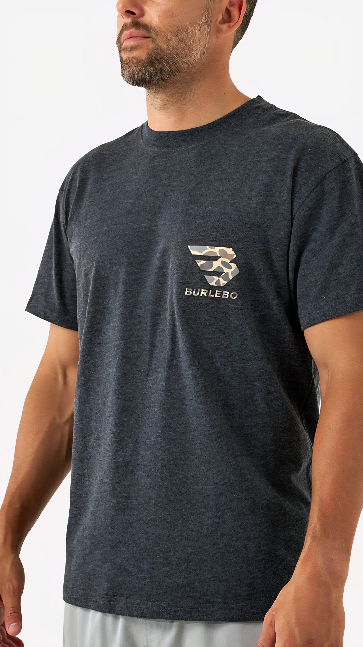 Burlebo Adult Short Sleeve Tee Flying B Deer Camo HB