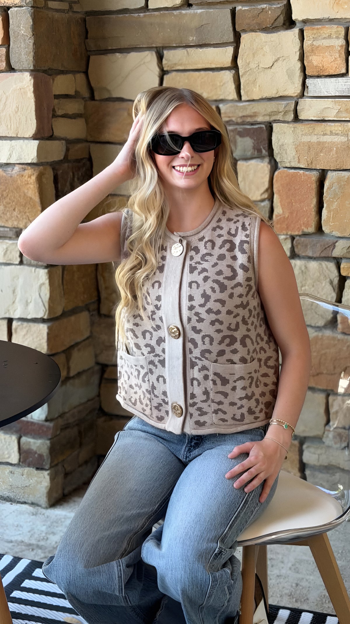Wildly Chic Leopard Sweater Vest