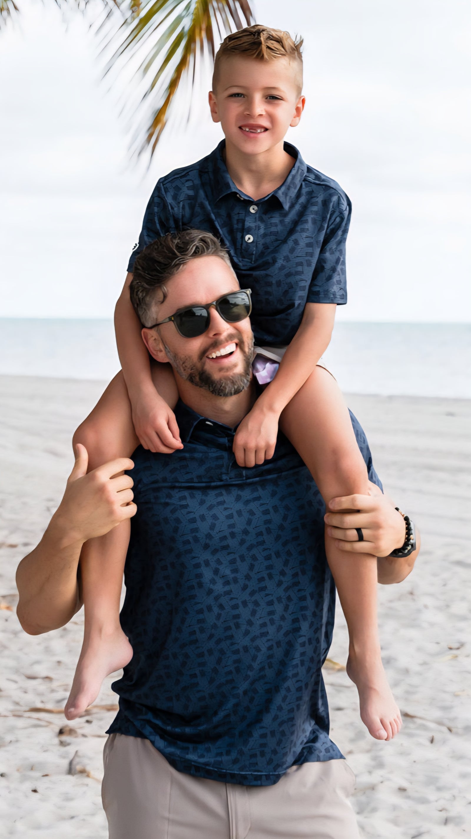 Burlebo Youth Performance Polo Stars and Stripes Navy