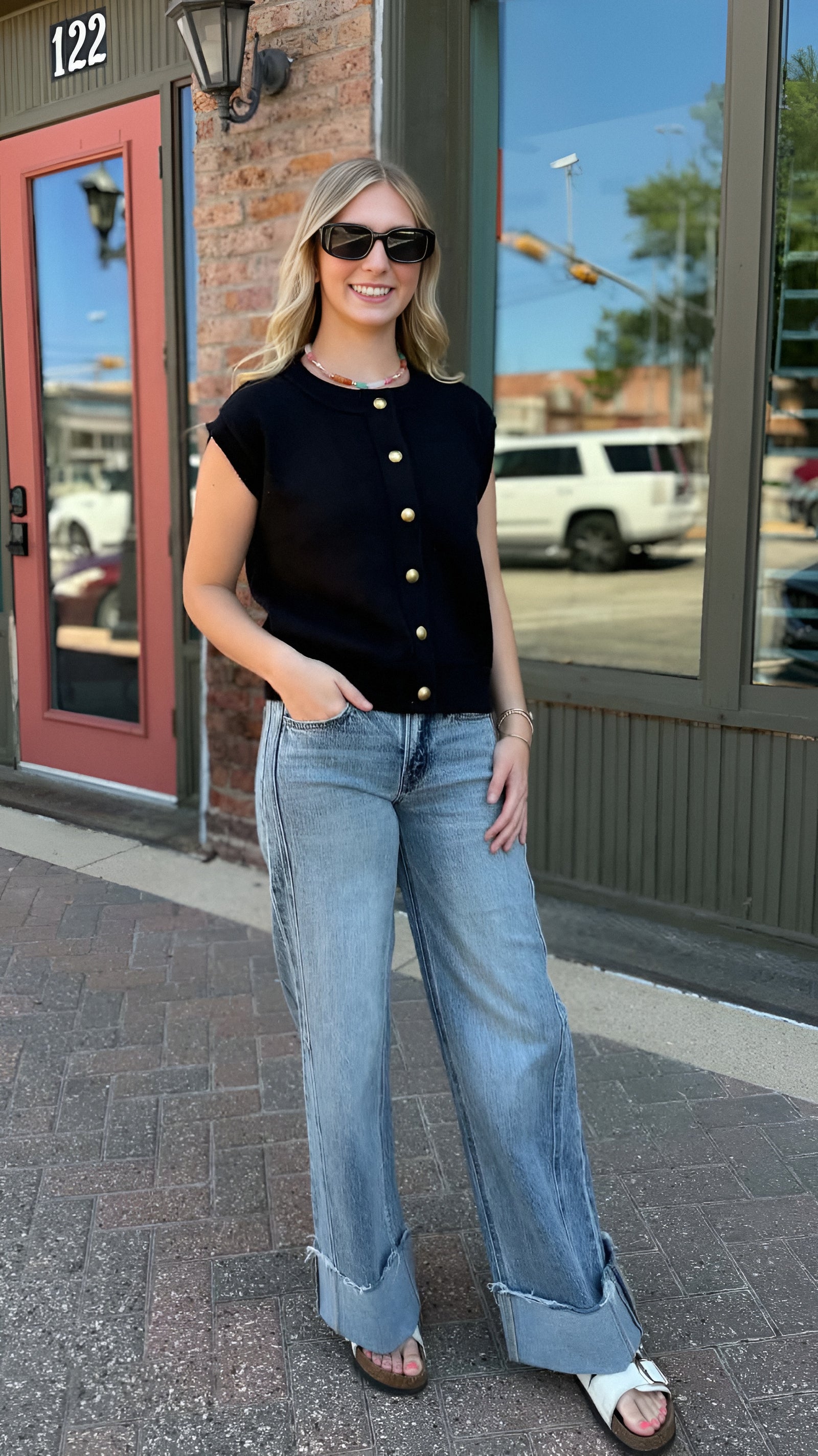 The Sutton Button Front Sweater Vest in 2 Colors