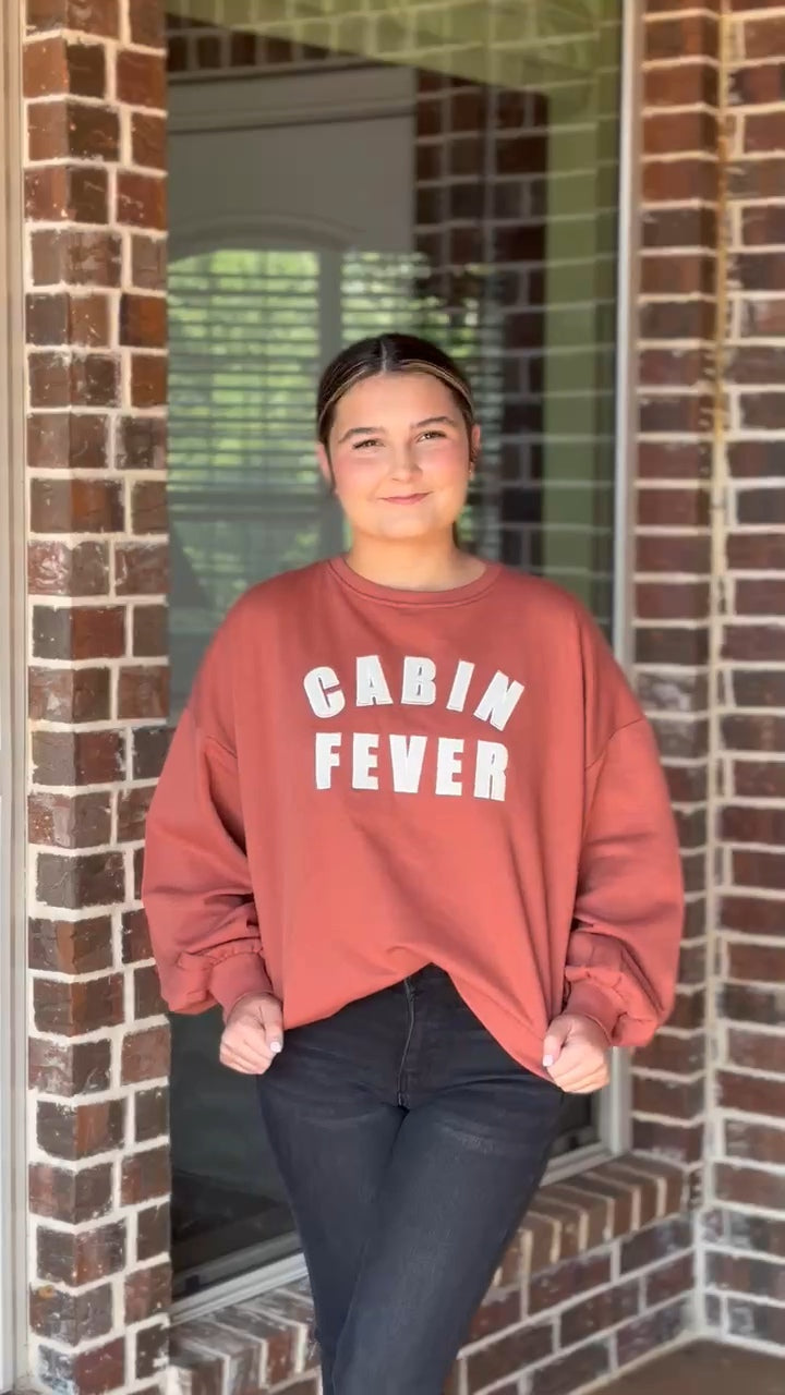 Cabin Fever Oversized Sweatshirt in Copper