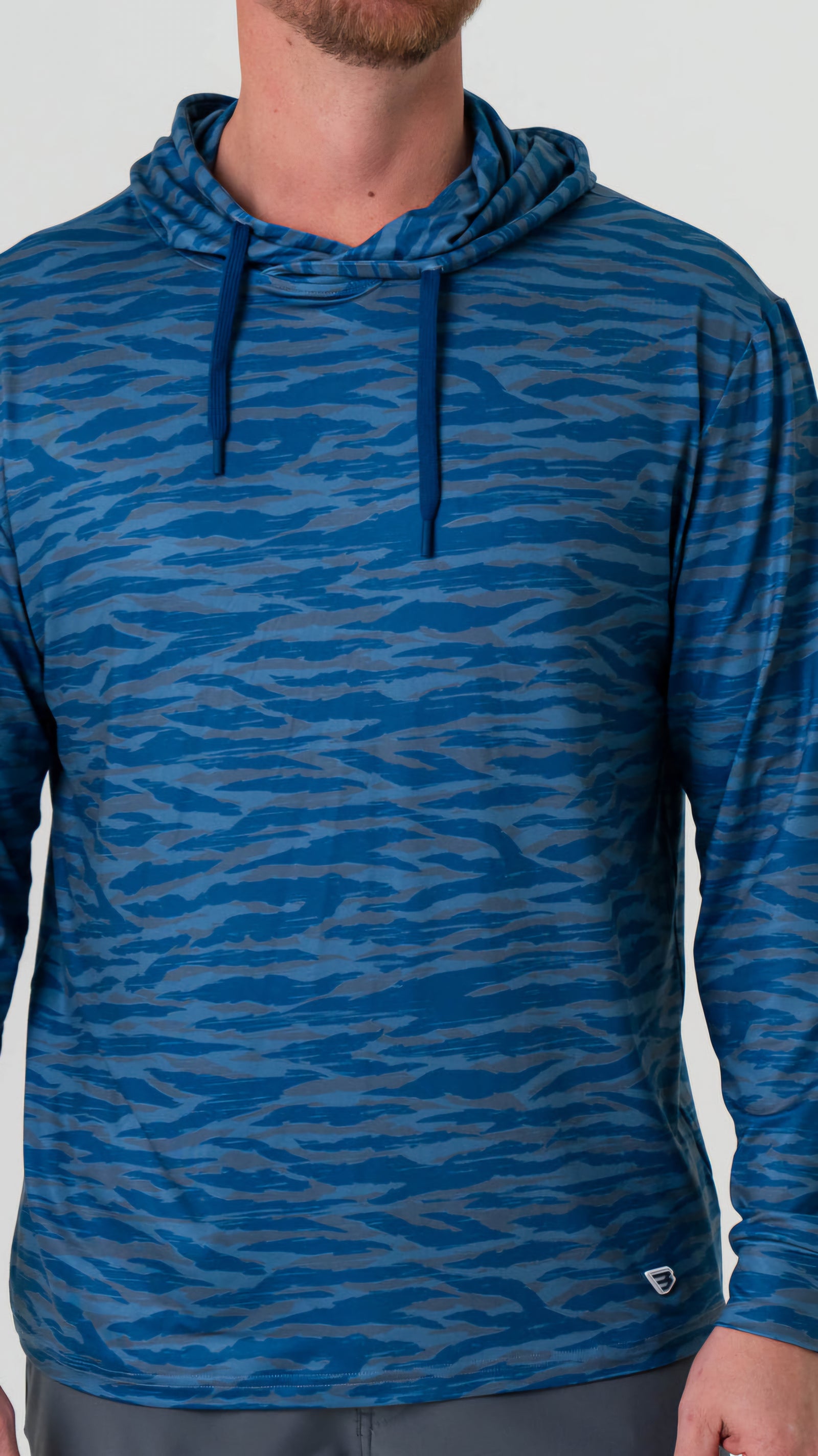 Burlebo Performance Hoodie Tiger Stripe Camo Navy
