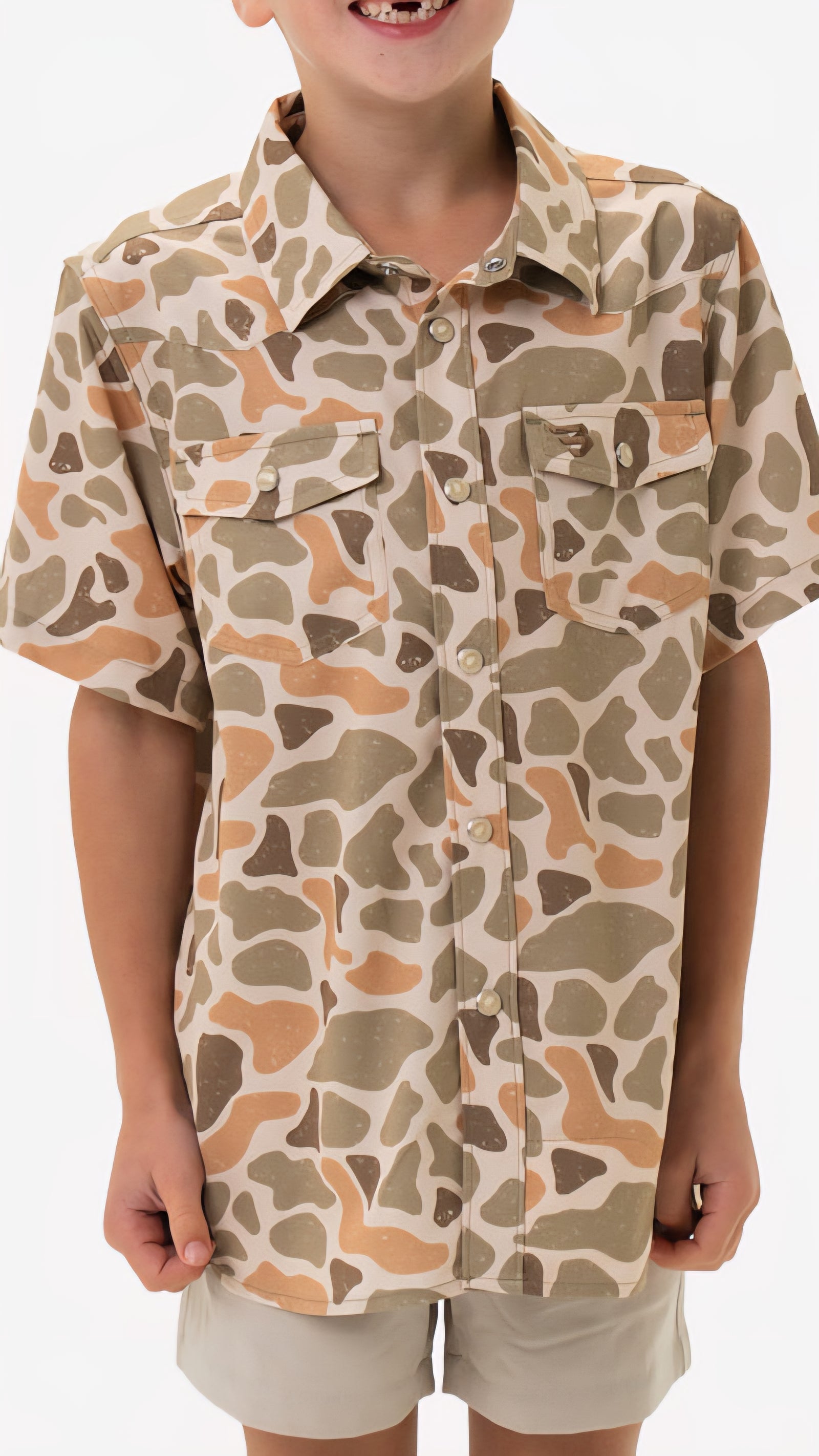 Burlebo Youth Performance Western Shirt Venado Camo