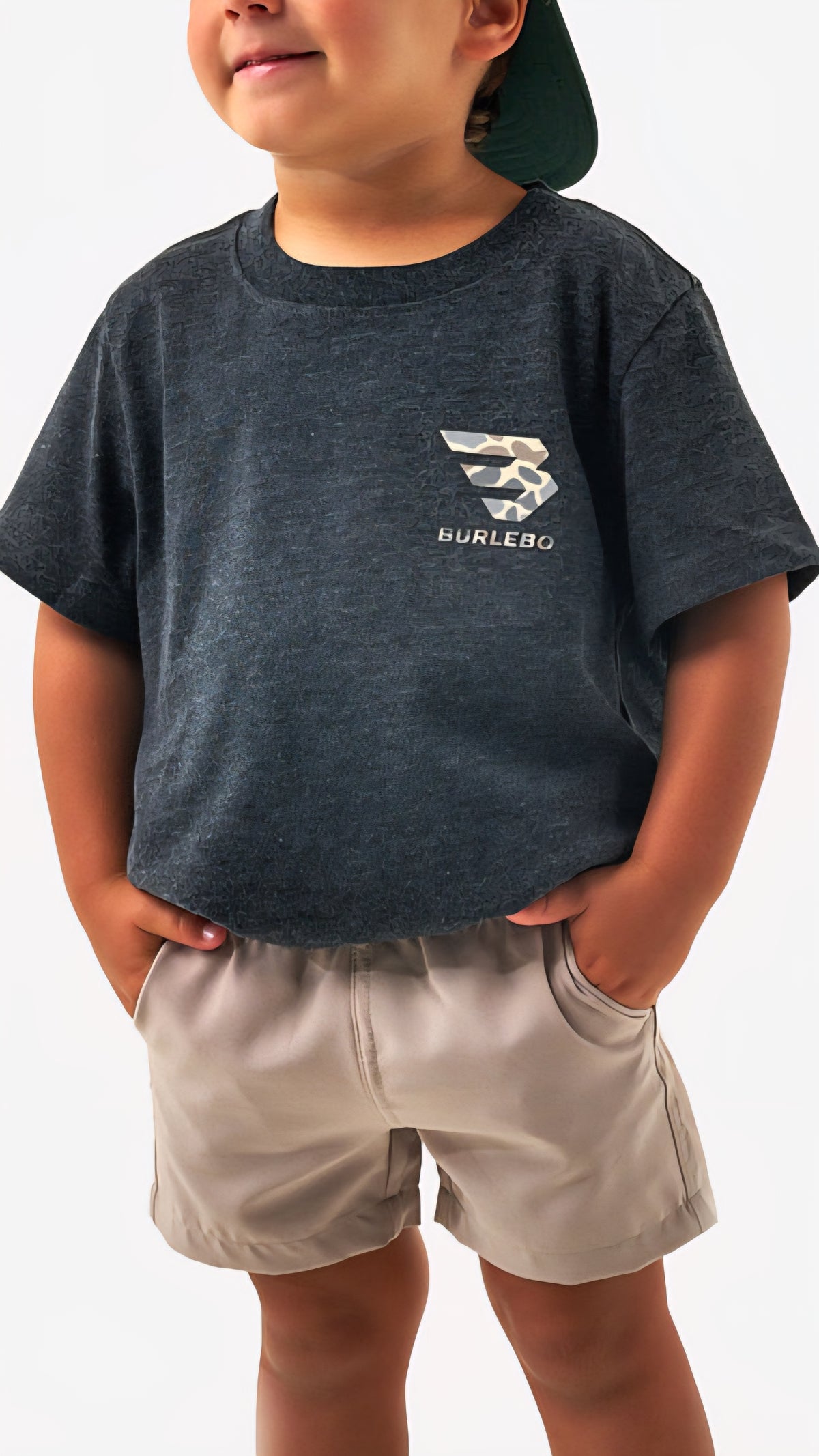 Burlebo Youth Tee Classic Deer Camo Signature Logo HB