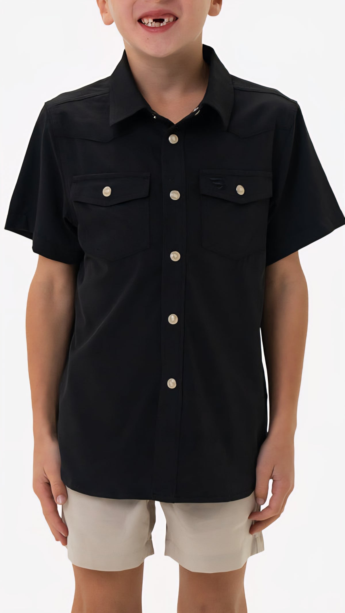 Burlebo Youth Performance Western Shirt Black