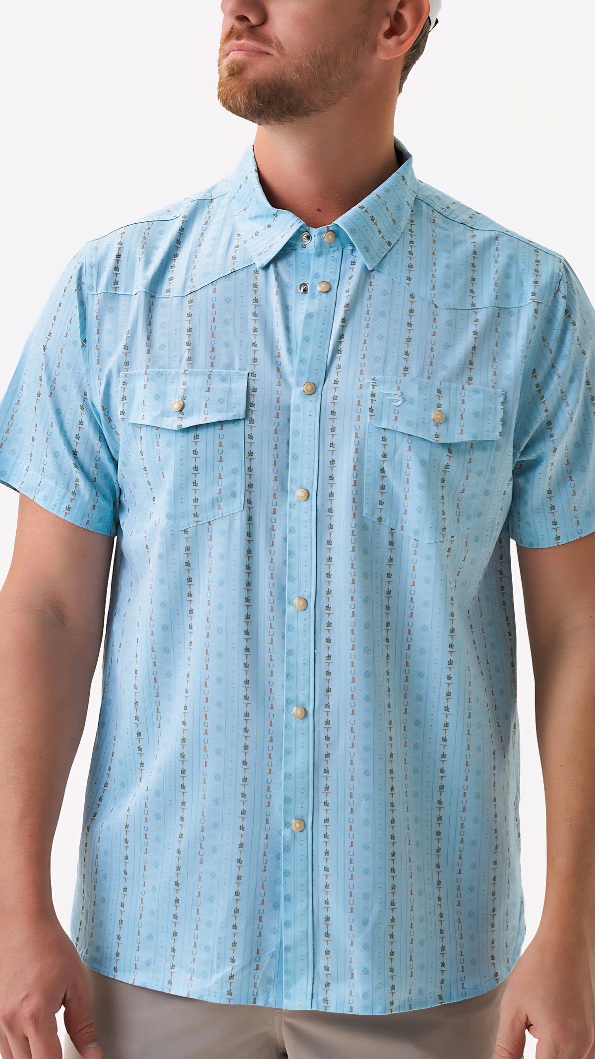 Burlebo Performance Western Shirt Ranch Blue Jean