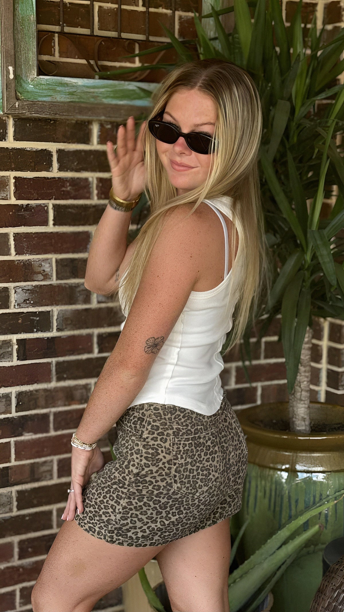 Leopard Print Mini Skirt