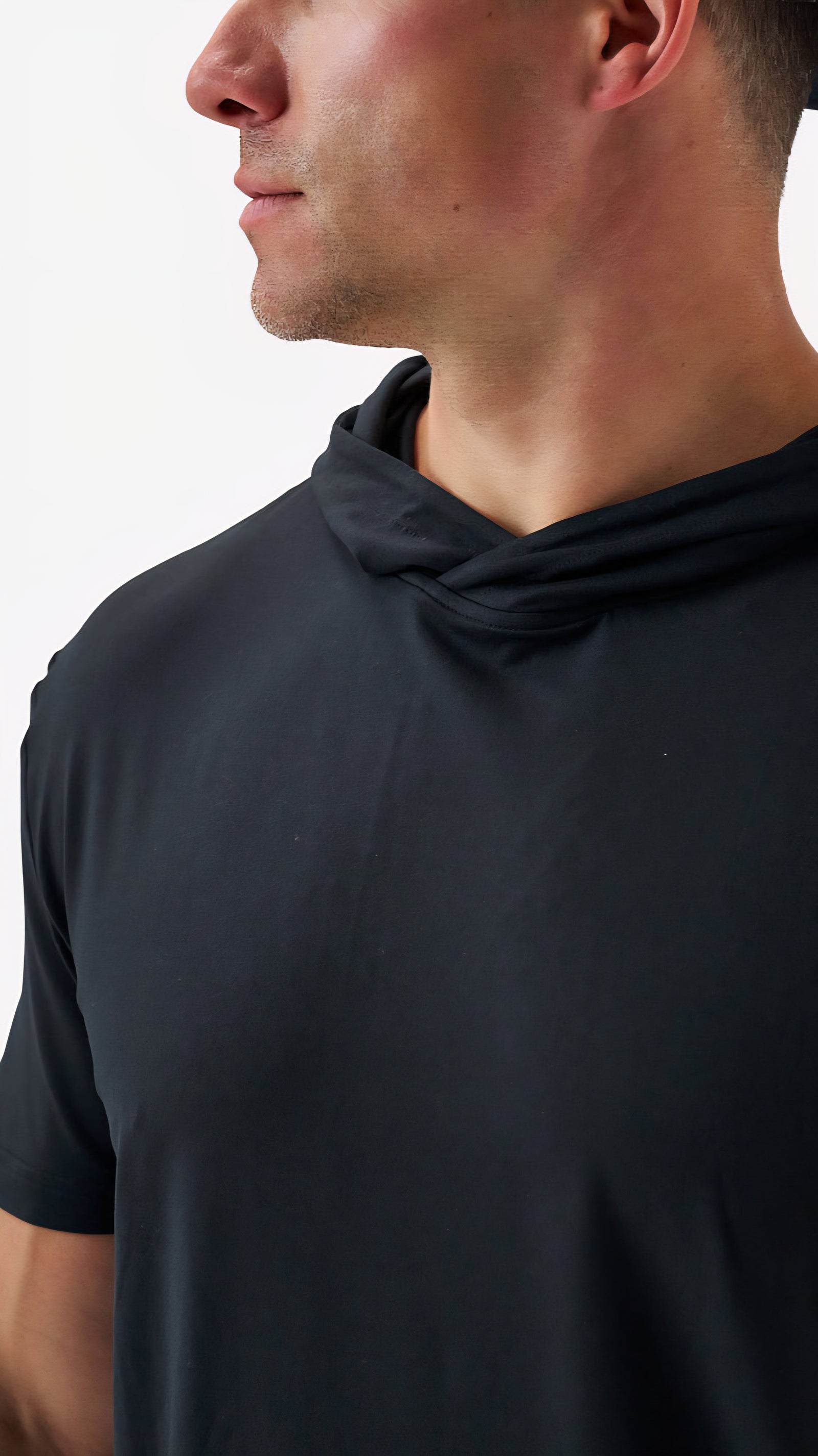 Burlebo Short Sleeve Performance Hoodie Black