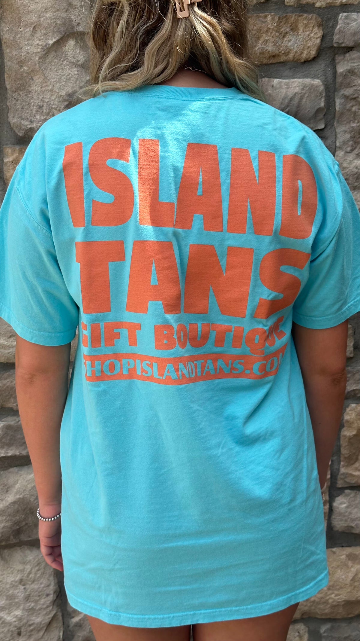Island Tans Logo Tee- Fresh Water with Coral