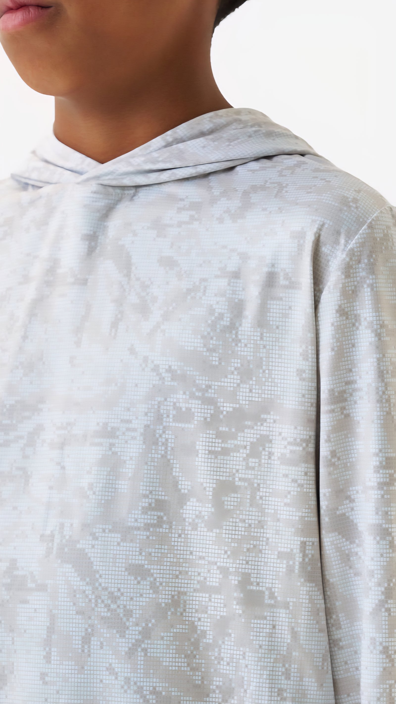 Burlebo Youth Performance Hoodie Digi Camo Ivory