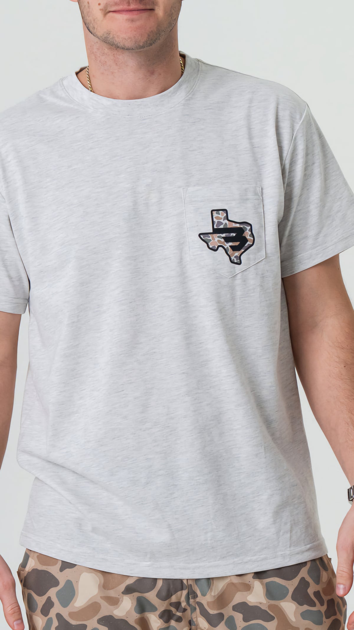 Burlebo Short Sleeve Texas Camo Flying B