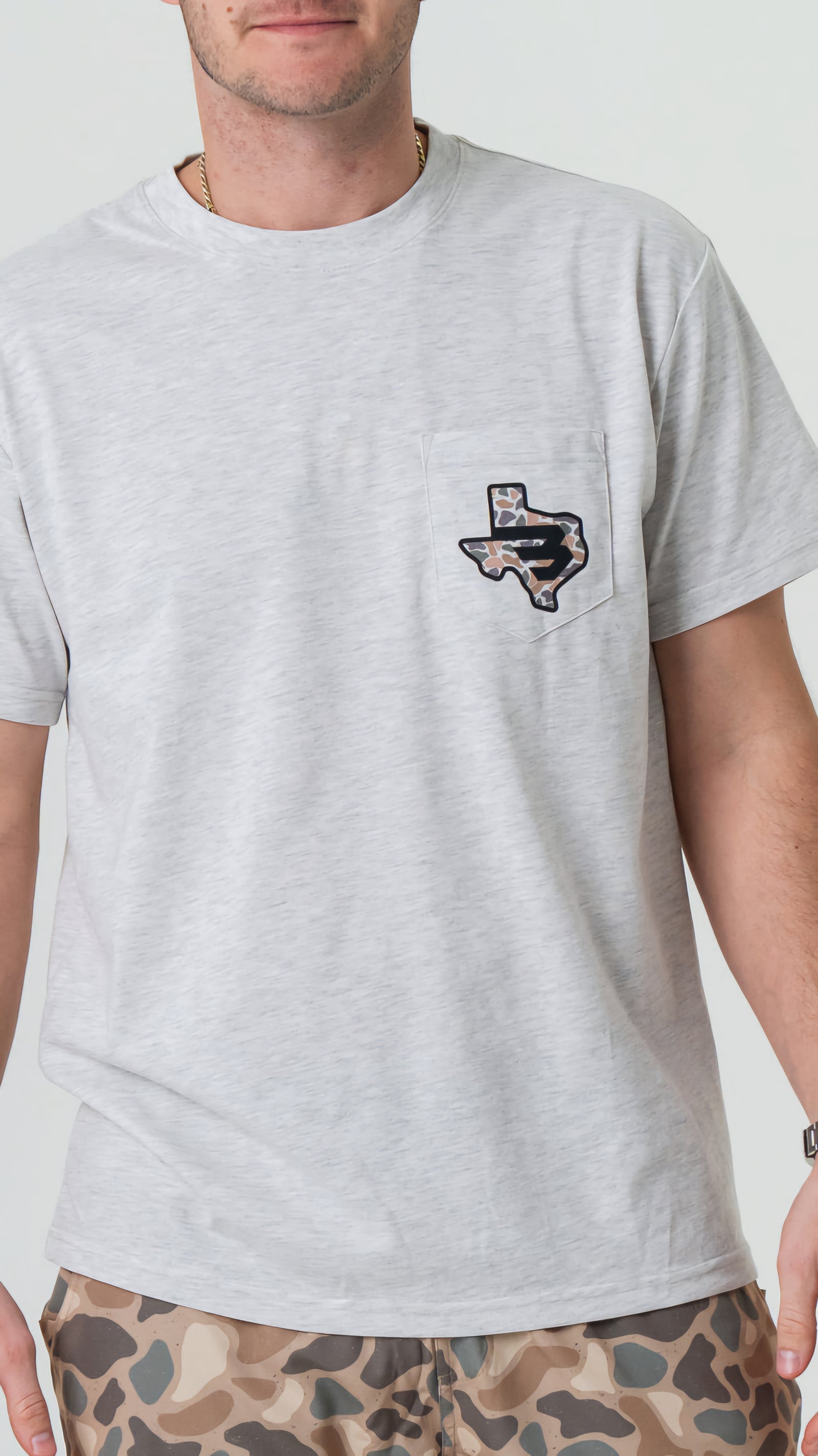 Burlebo Short Sleeve Texas Camo Flying B