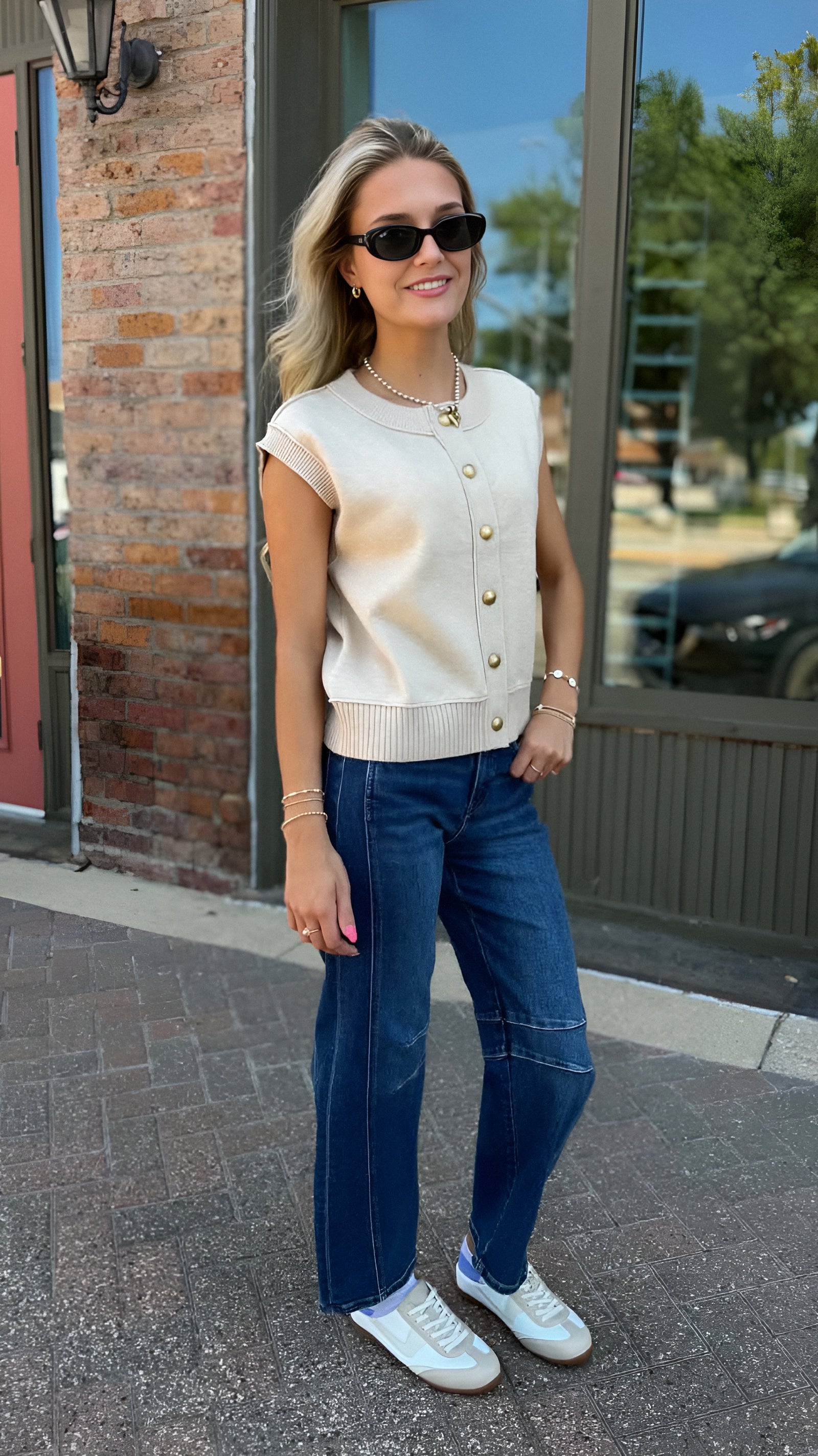 The Sutton Button Front Sweater Vest in 2 Colors