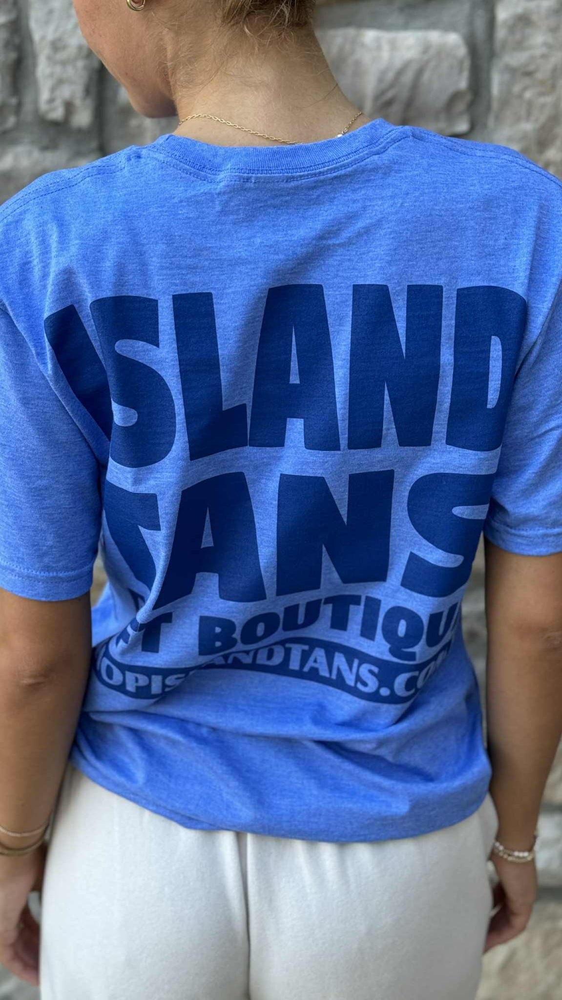 Island Tans Logo Tee- Royal Blue with Blue
