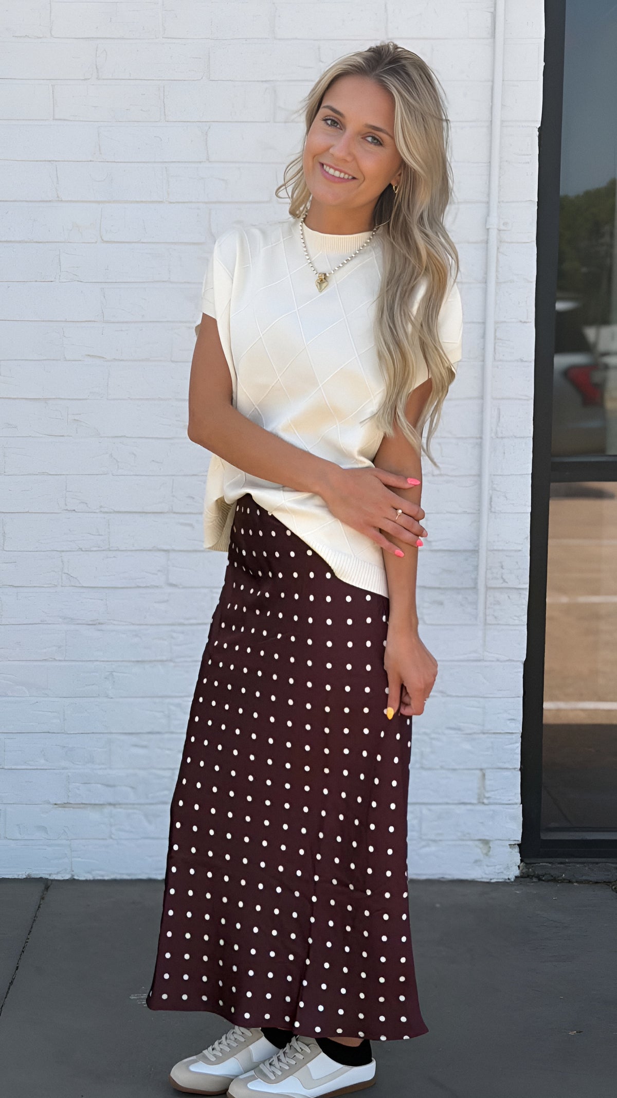 Classic Charm Polka Dot Midi Skirt in 2 Colors