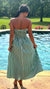 Stripe Strapless Smocked Maxi Sundress