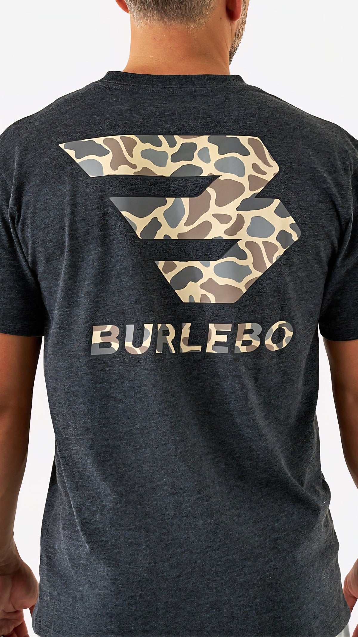 Burlebo Adult Short Sleeve Tee Flying B Deer Camo HB
