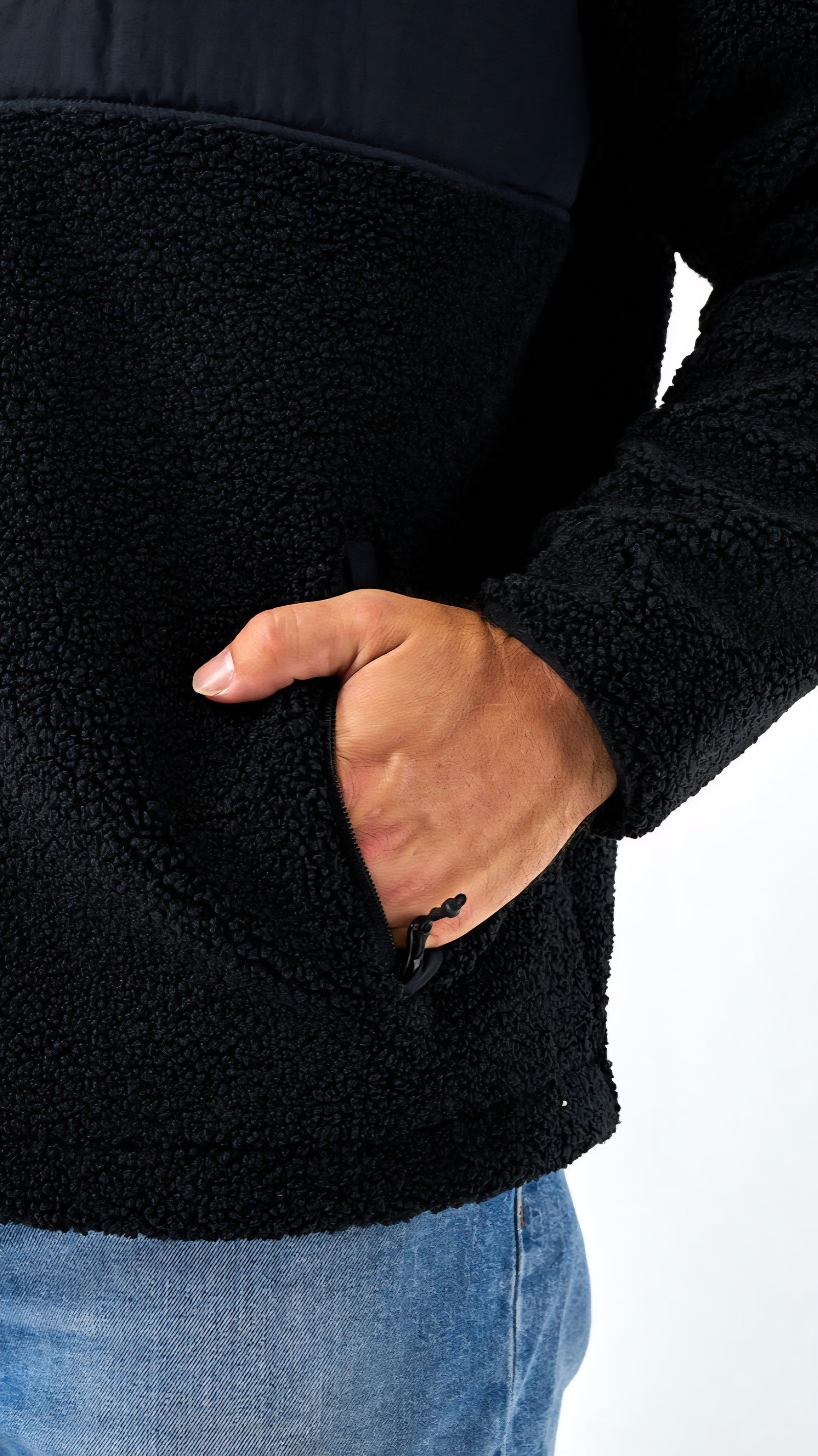 Burlebo Sherpa Full Zip Jacket Black