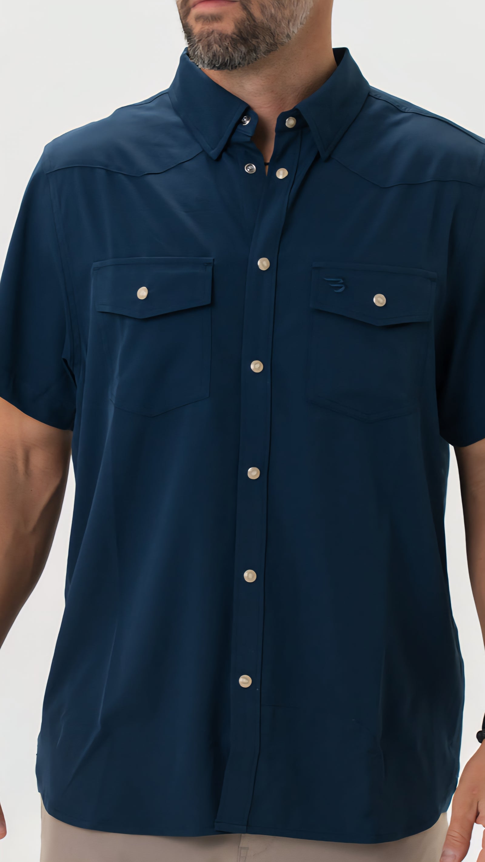 Burlebo Performance Western Shirt Navy