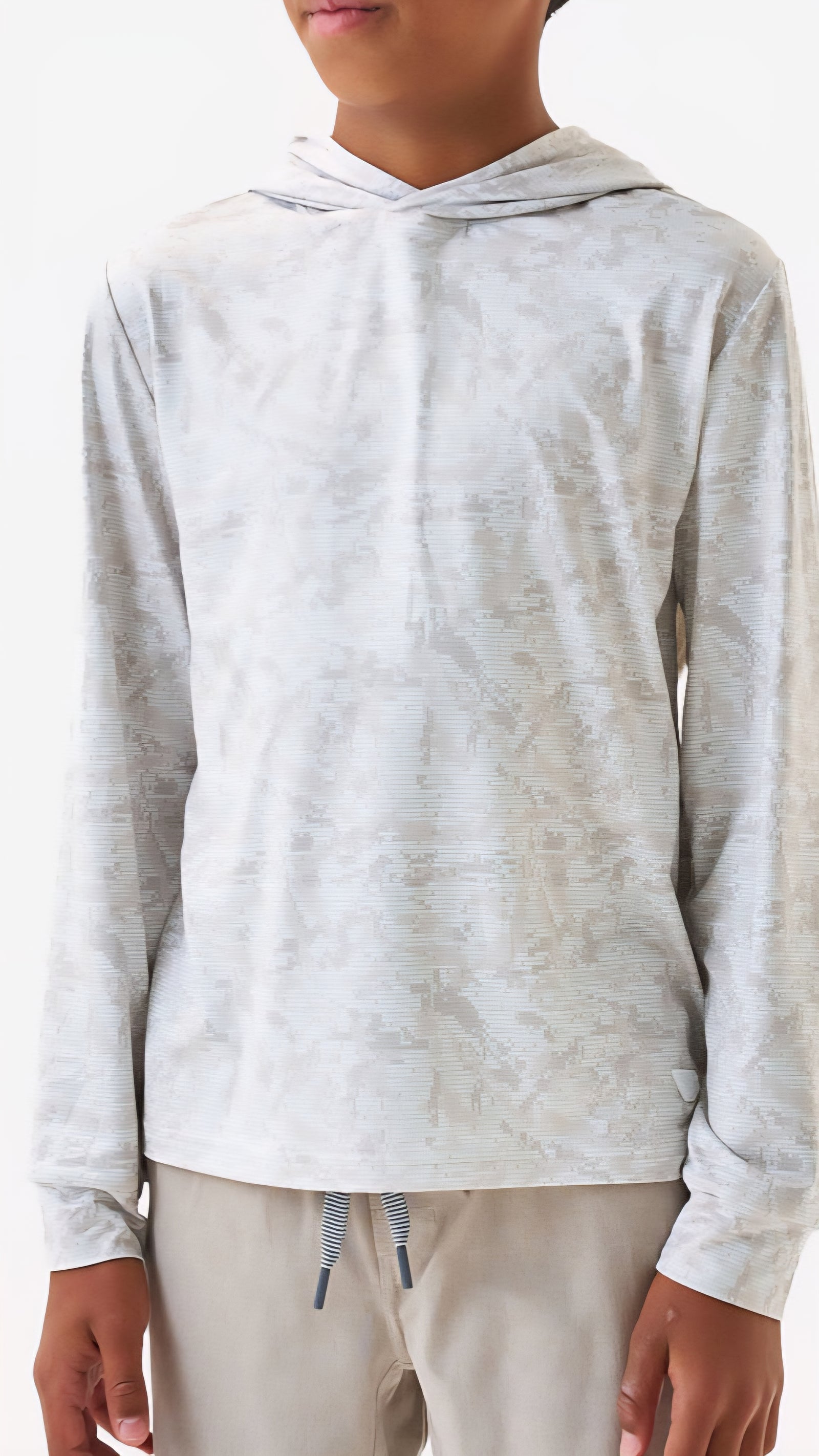 Burlebo Youth Performance Hoodie Digi Camo Ivory