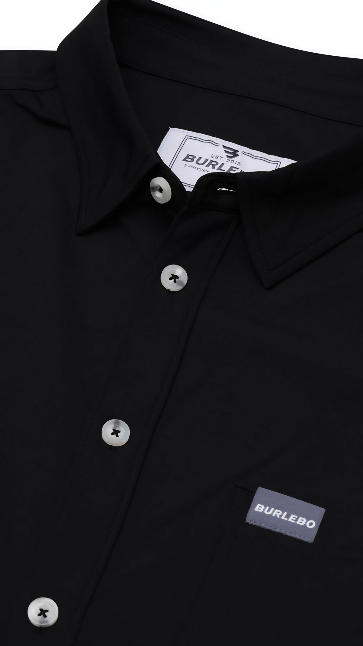 Burlebo Performance Button Up Heather Black
