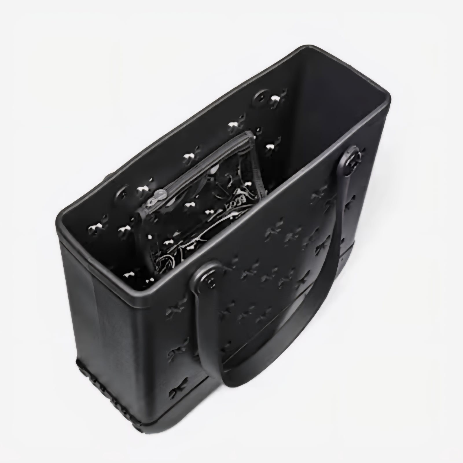 Bogg Bag Black Bows in Baby (Medium)