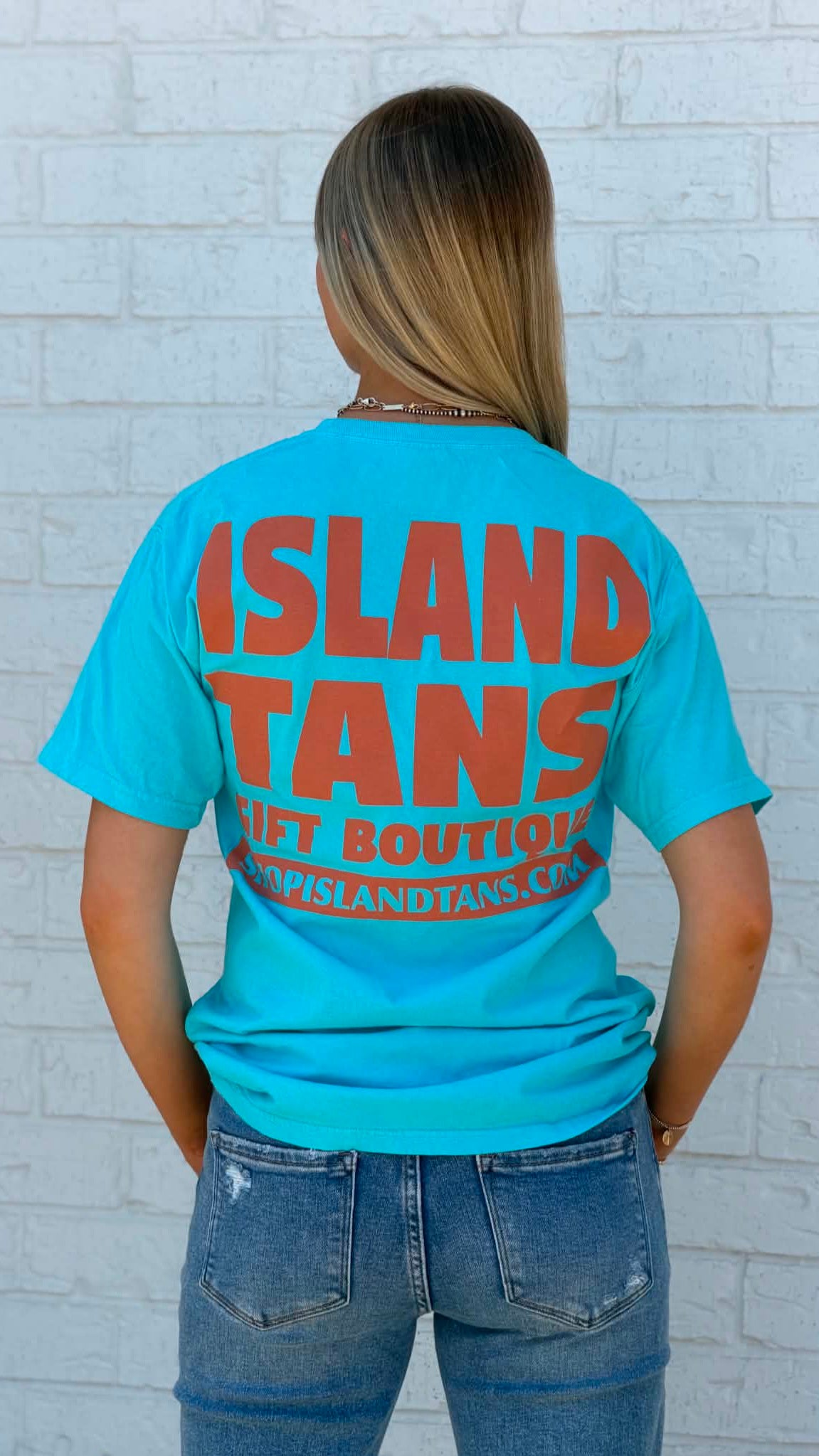 Island Tans Logo Tee- Fresh Water with Coral