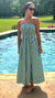 Stripe Strapless Smocked Maxi Sundress