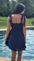 Eyelet Lace Trim Mini Dress in 2 Colors