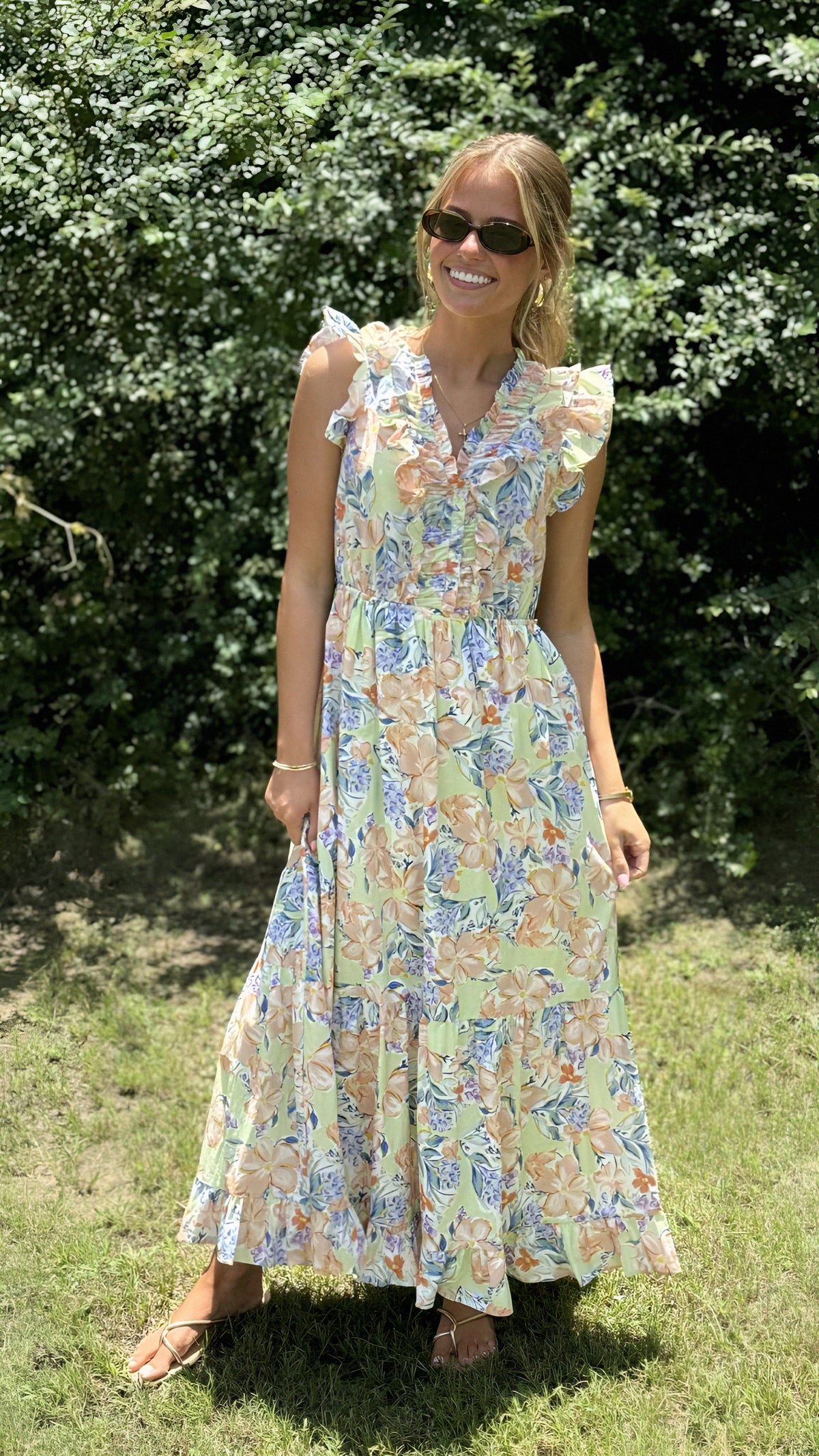 Floral Print Woven Dress with Pockets