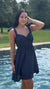 Eyelet Lace Trim Mini Dress in 2 Colors