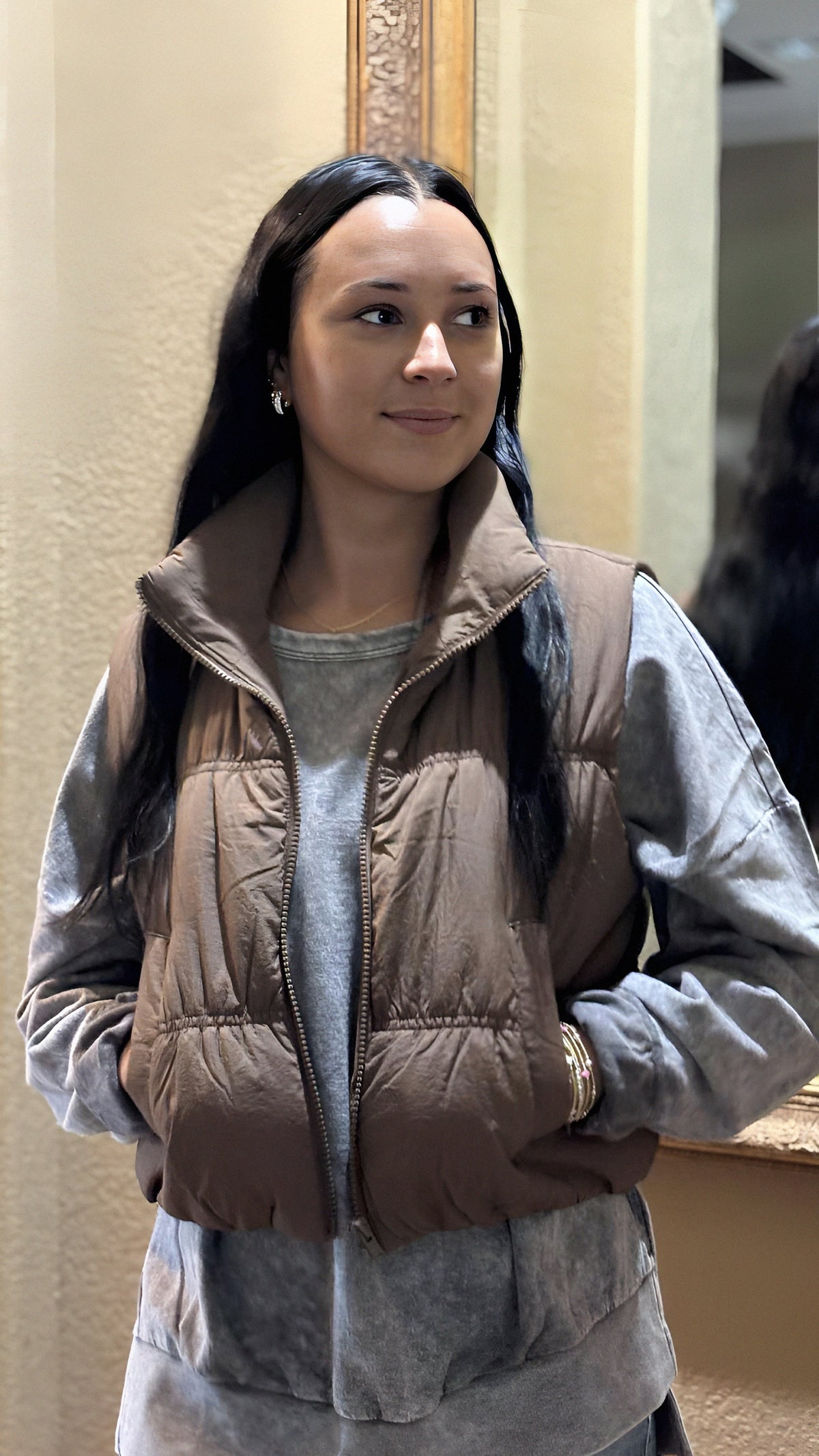 Cropped Puffer Vest in 3 Colors