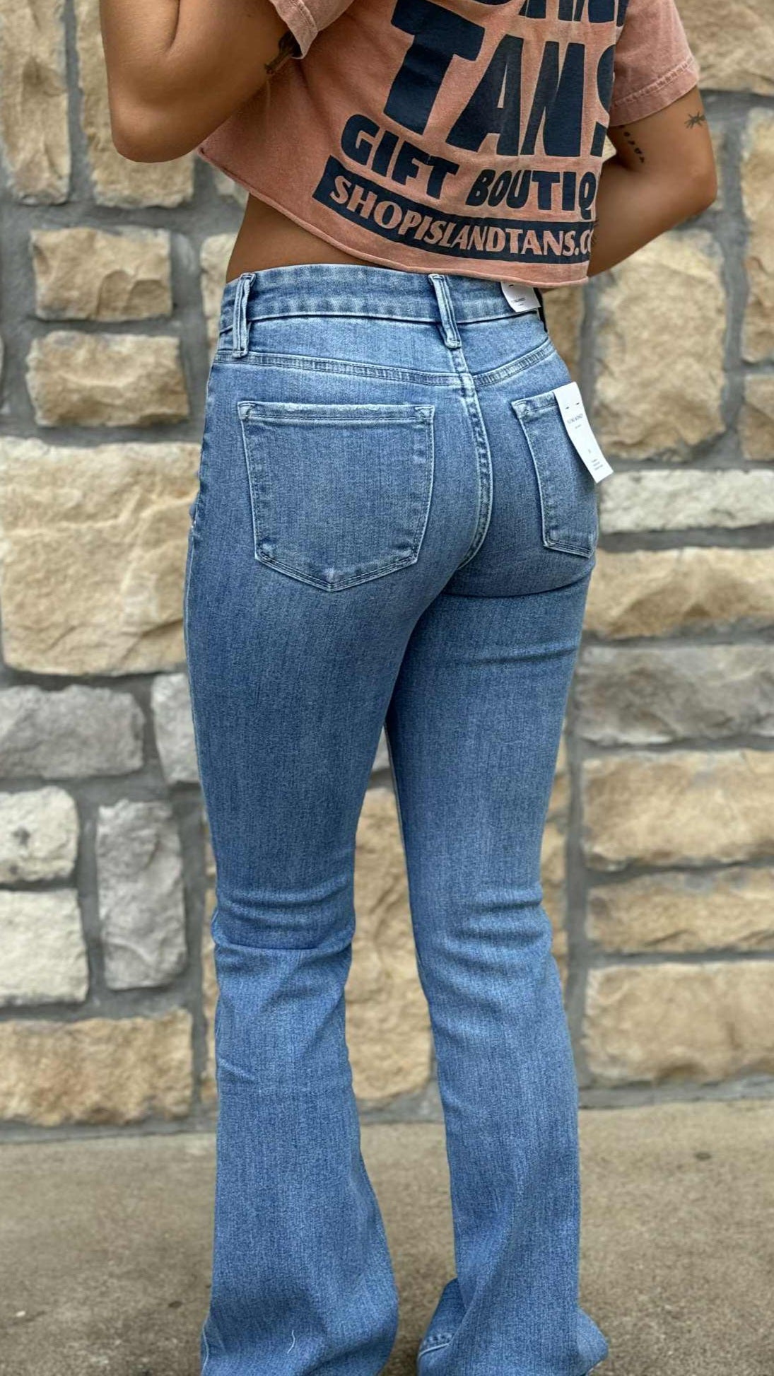 Flying Monkey Mid Rise Seamless Waistband Bootcut F5545