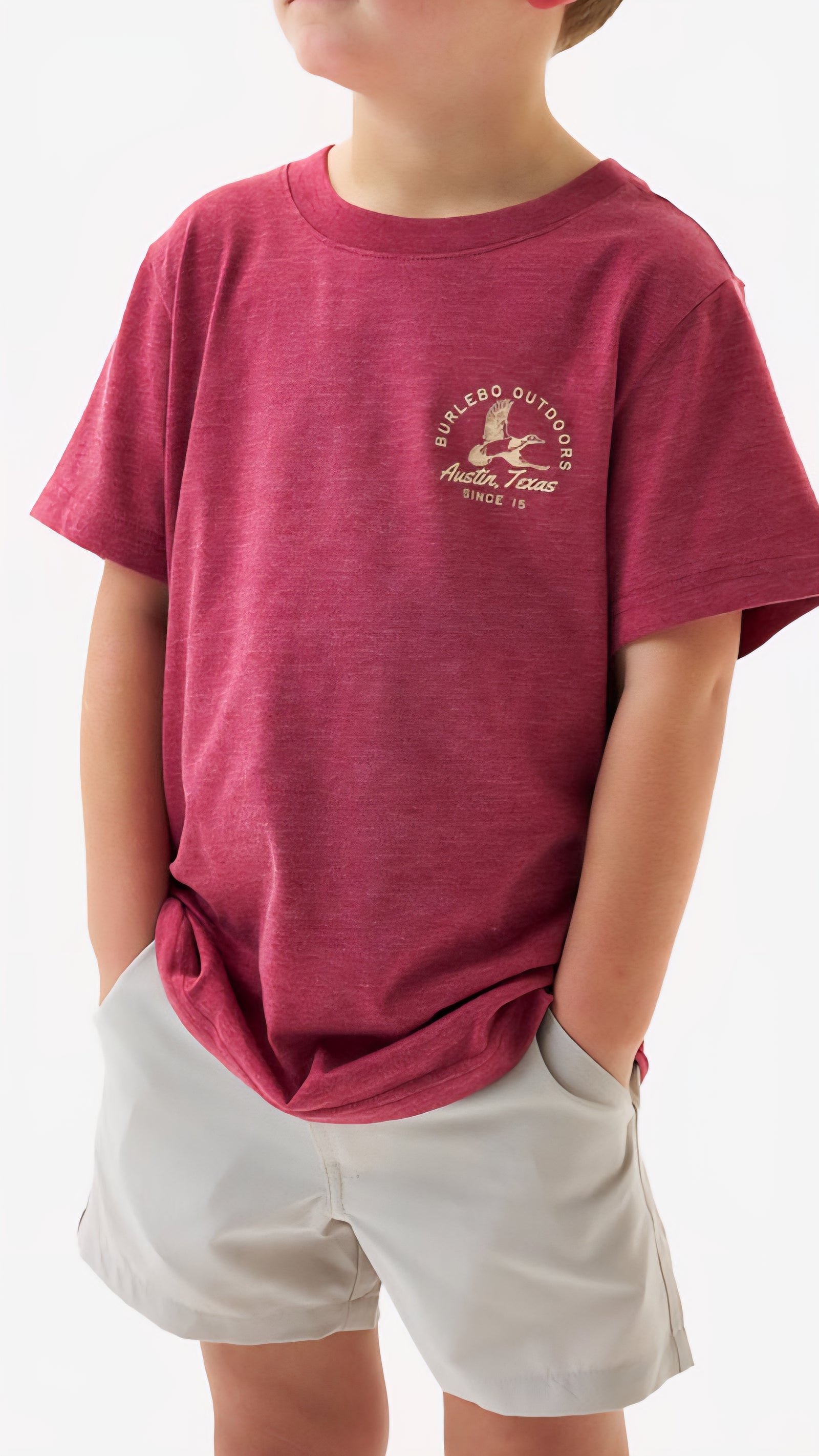 Burlebo Youth Tee Classic Duck Heather Red