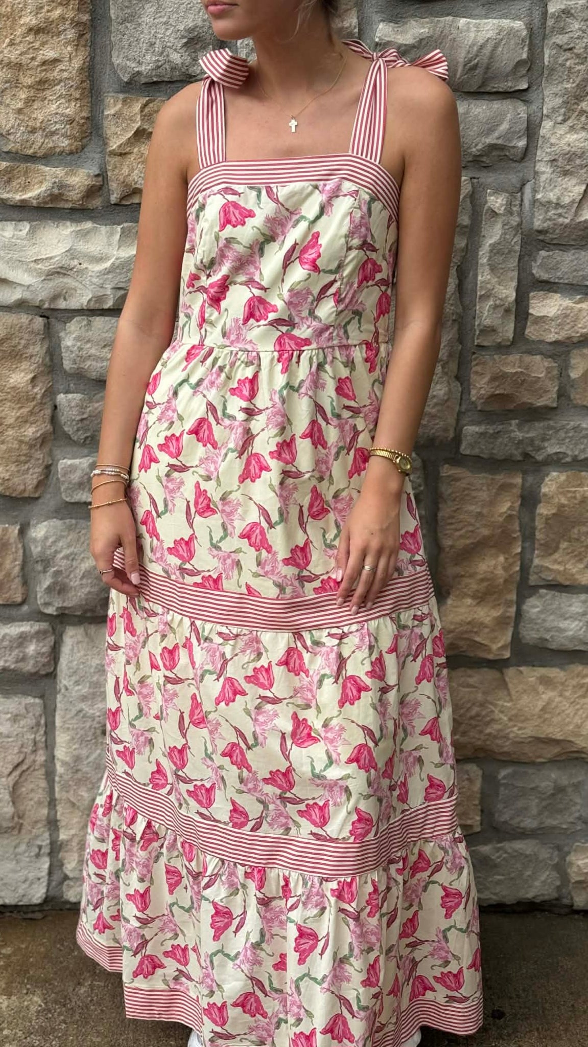 Petals &amp; Pockets Tiered Maxi Dress in 2 Colors