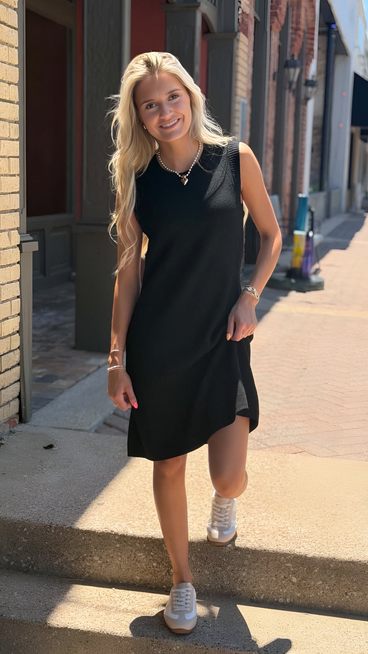Timeless Elegance Sleeveless Sweater Dress in 2 Colors