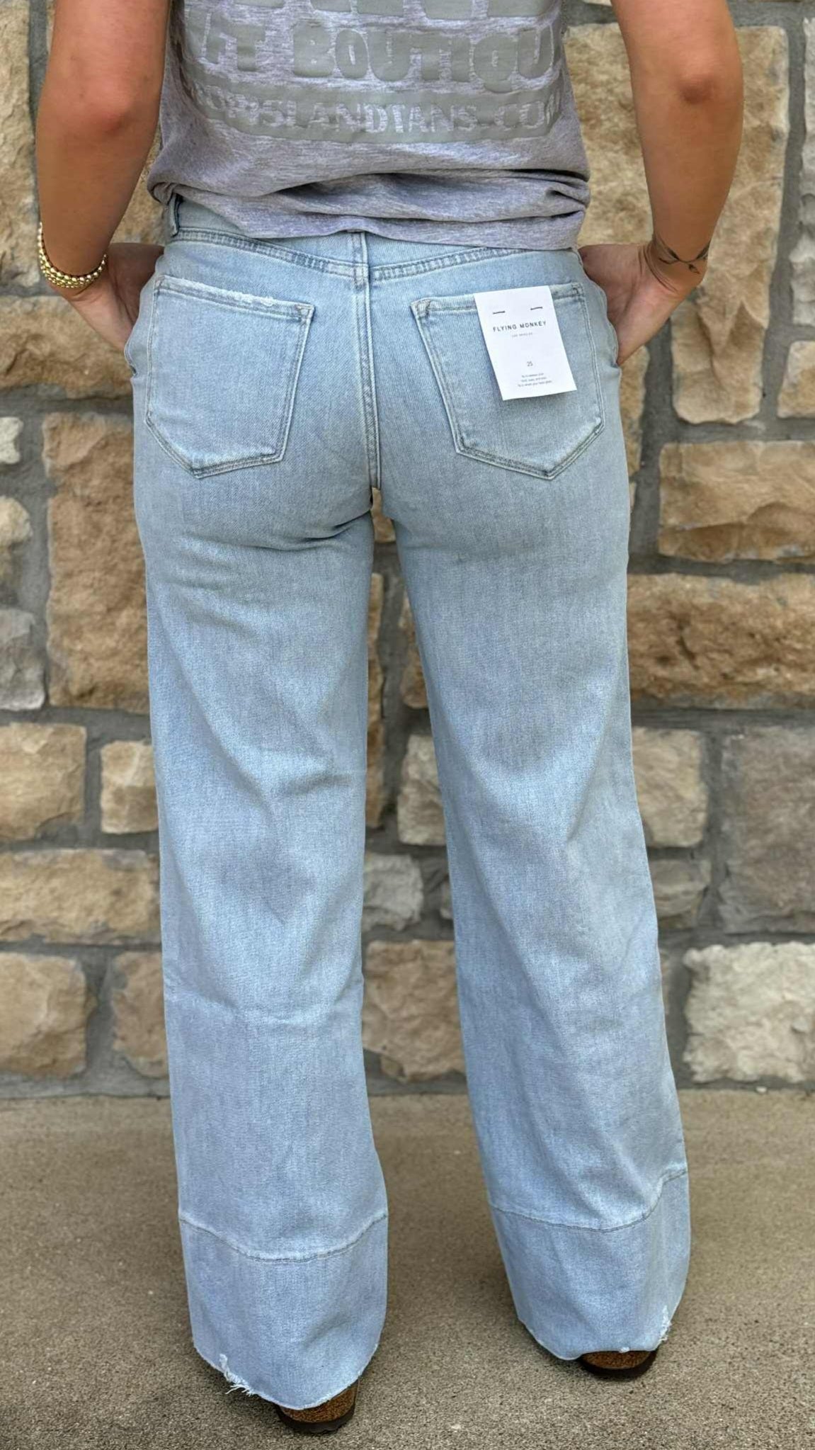 Flying Monkey High Rise Wide Trouser F5964