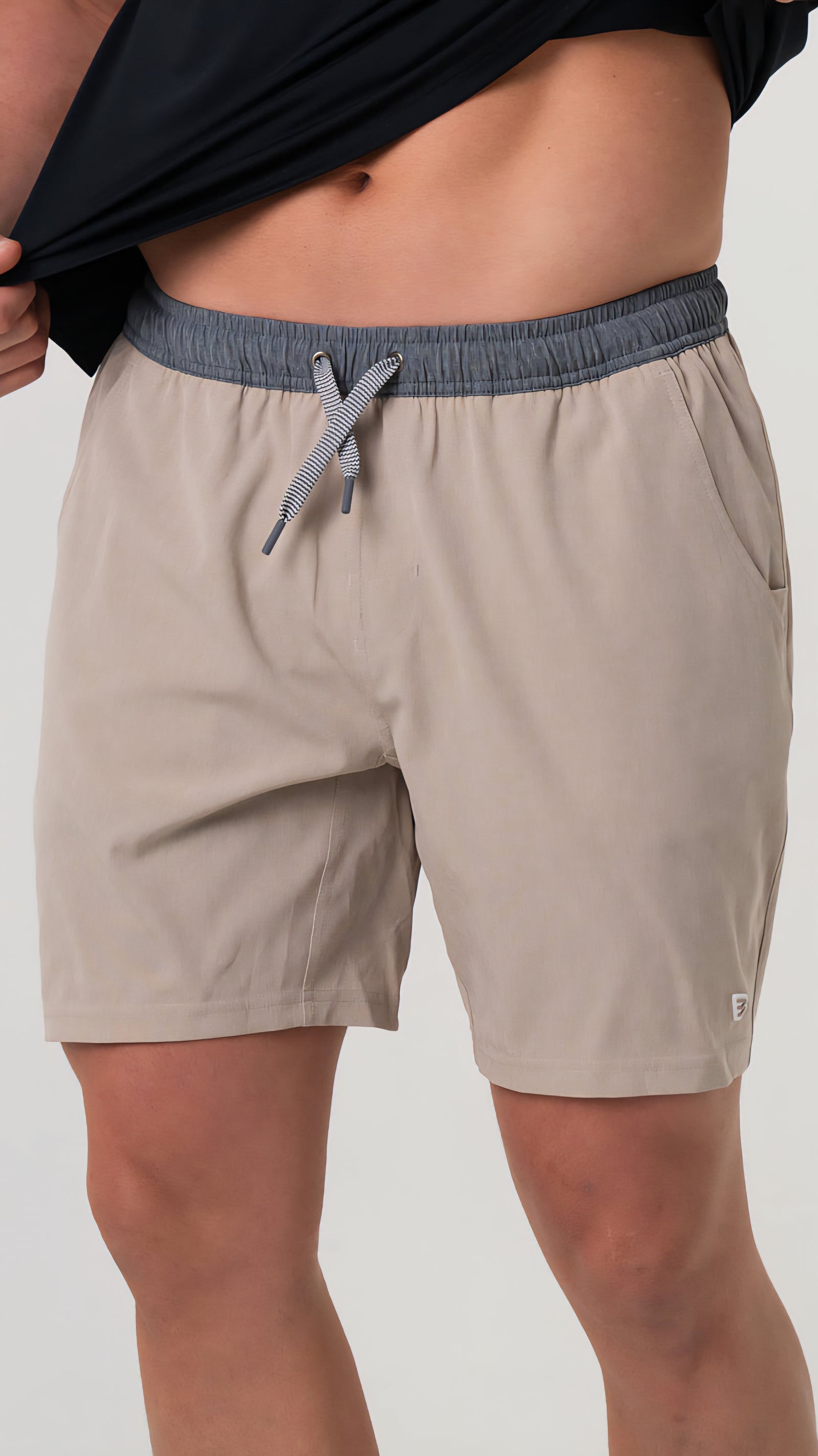 Burlebo Athletic Shorts Heather Khaki w/Venado Camo Liner