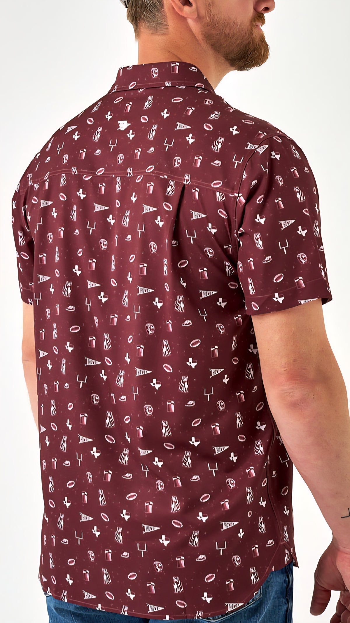 Burlebo Performance Button Up Gameday in College Station