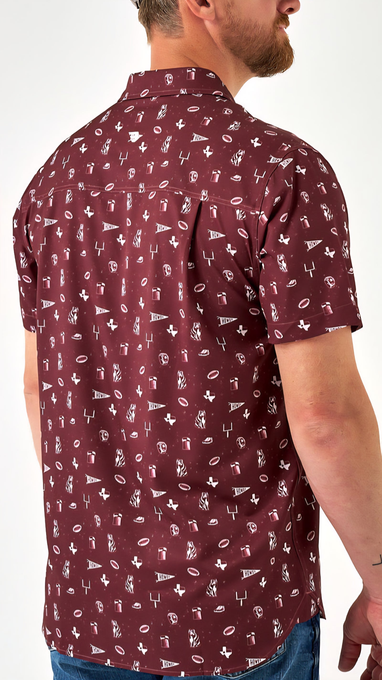 Burlebo Performance Button Up Gameday in College Station