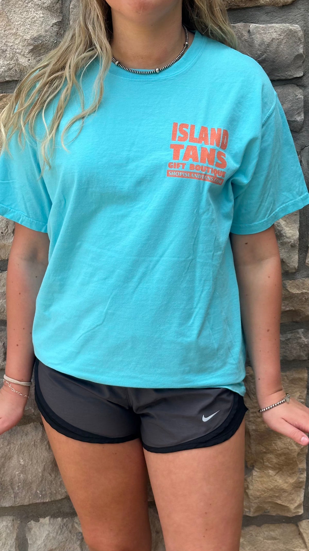 Island Tans Logo Tee- Fresh Water with Coral