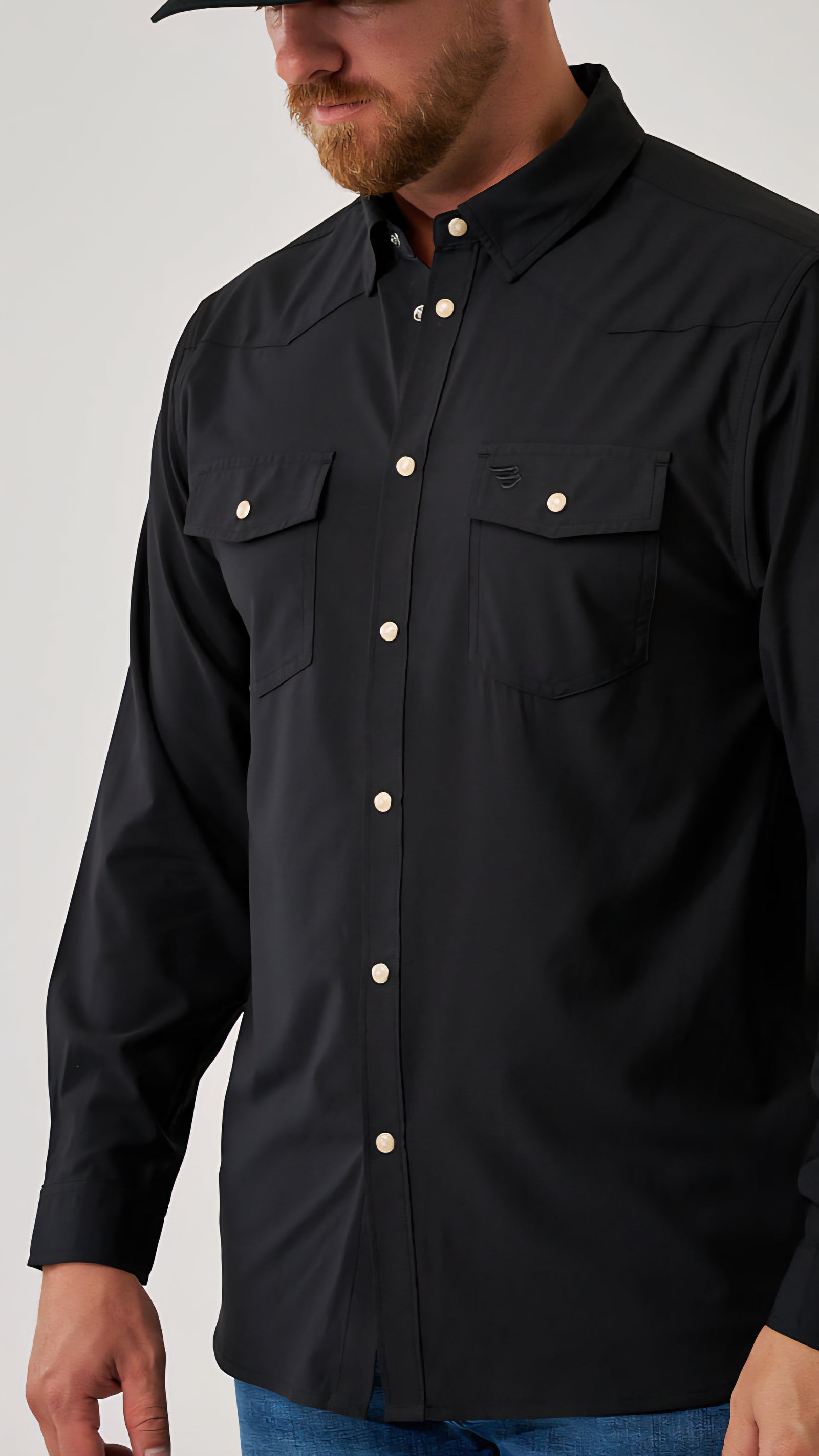 Burlebo Performance Western Shirt Long Sleeve Black