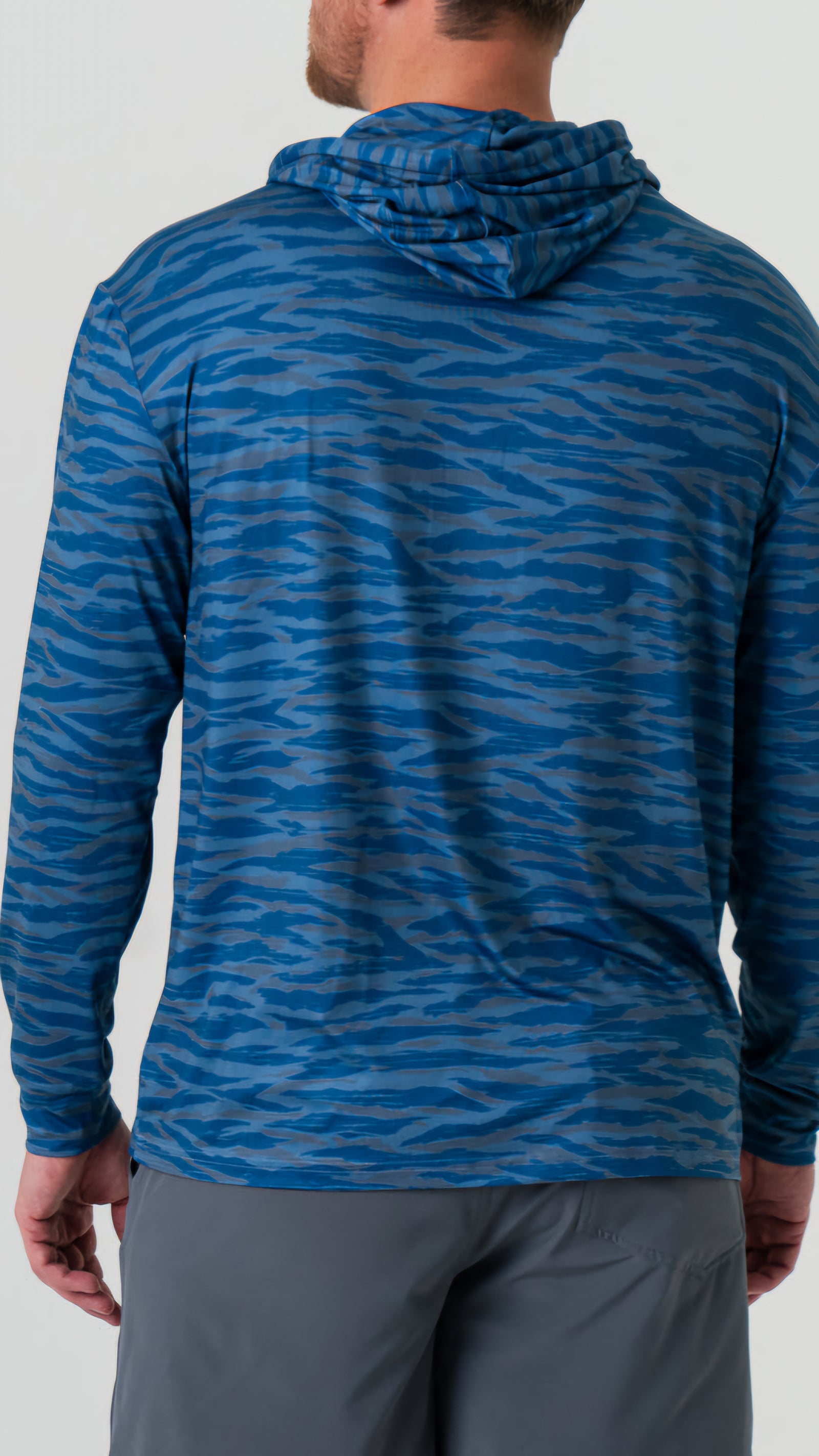 Burlebo Performance Hoodie Tiger Stripe Camo Navy