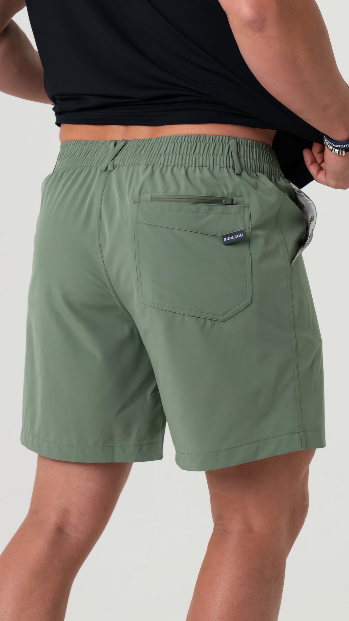 Burlebo Everyday Short Light Sage w/Fish Toss Pocket