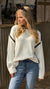 Contrast Trim Knit Sweater in 2 Colors