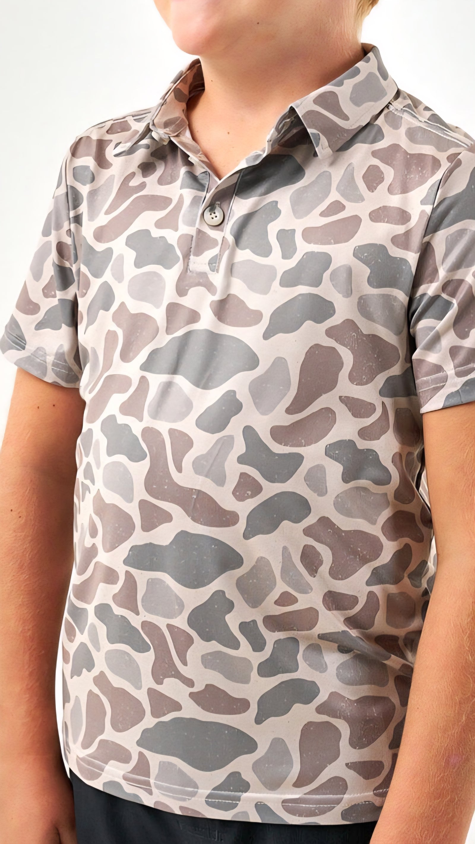 Burlebo Youth Performance Polo Classic Deer Camo