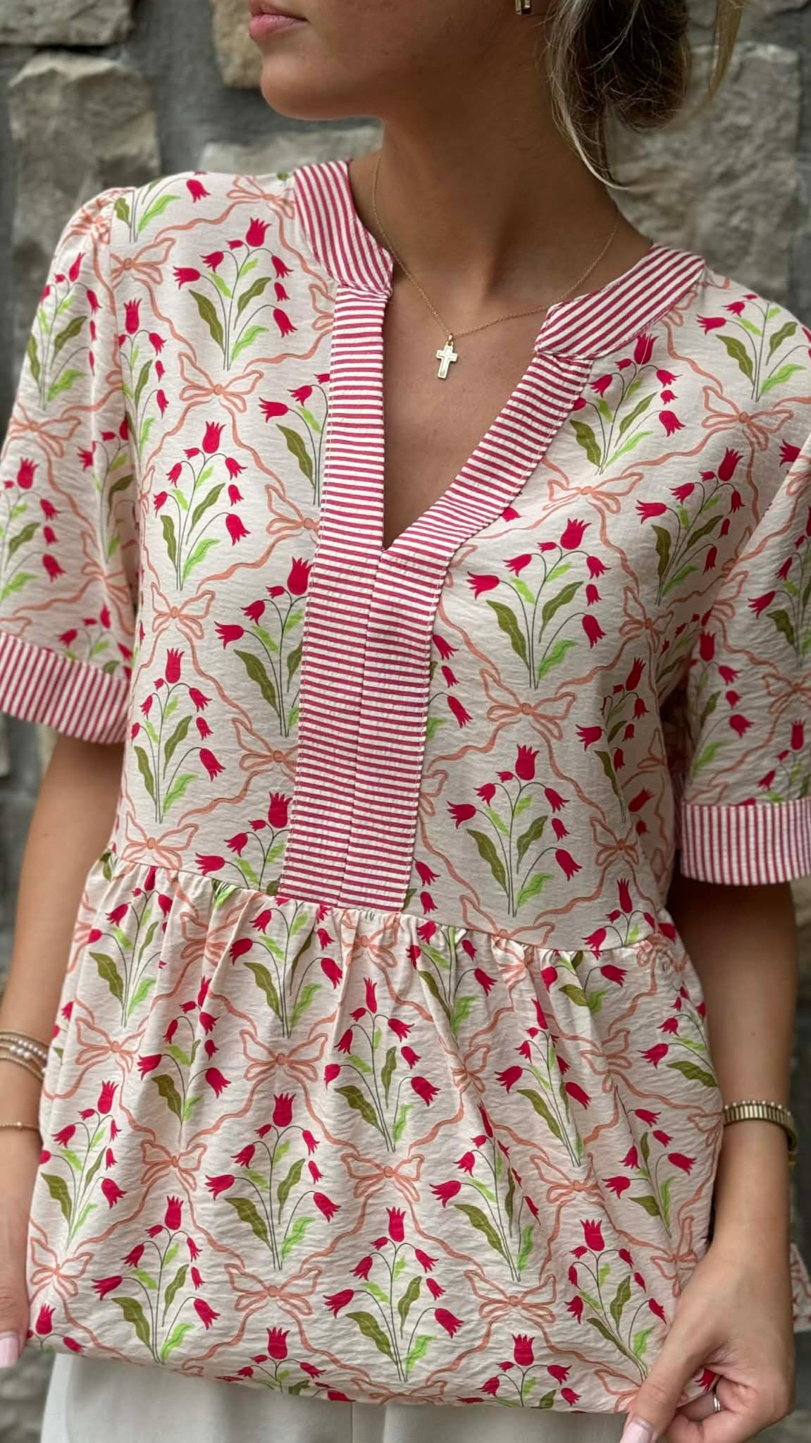 Bloom &amp; Go Woven Floral Top in 2 Colors