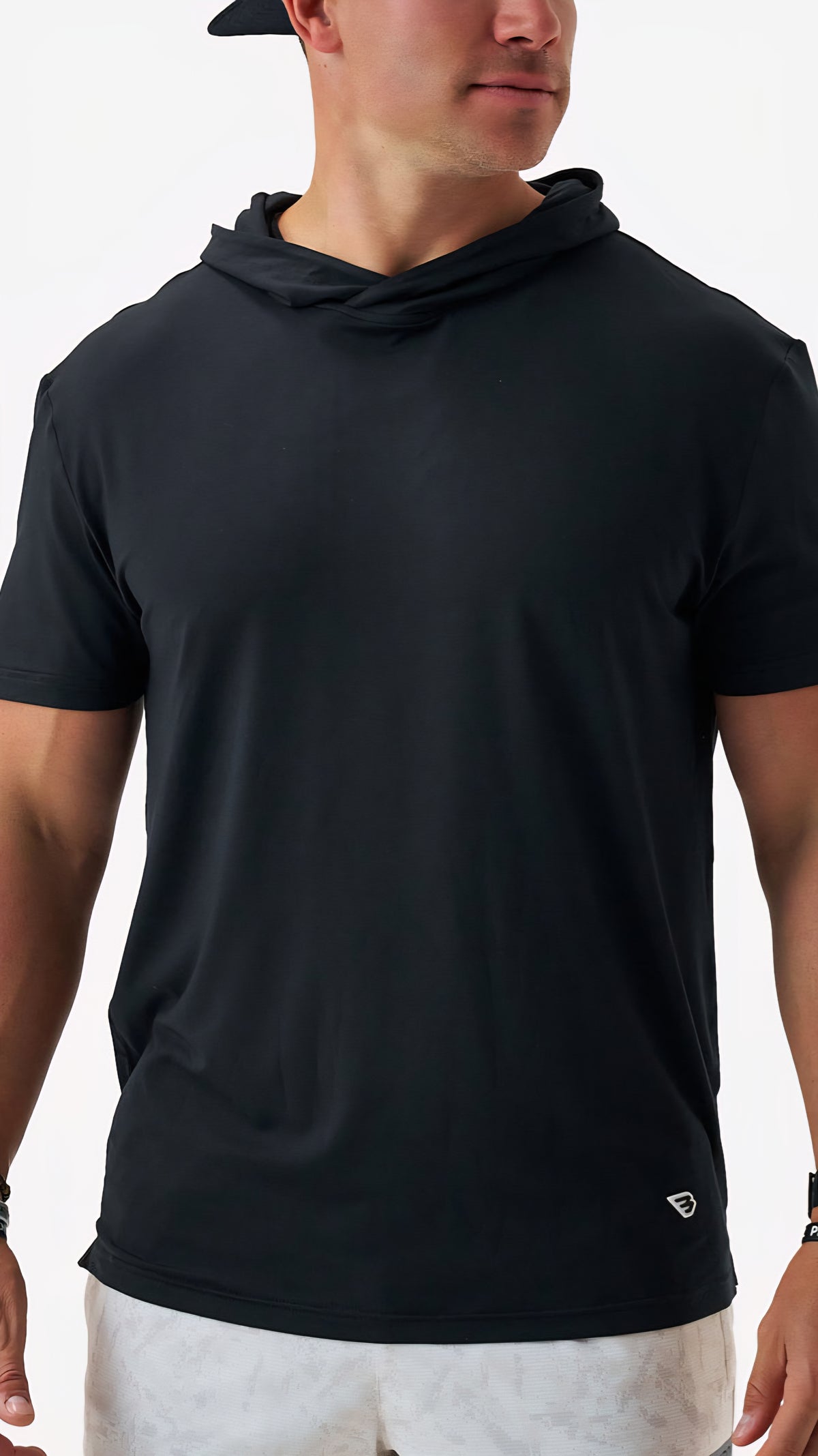 Burlebo Short Sleeve Performance Hoodie Black