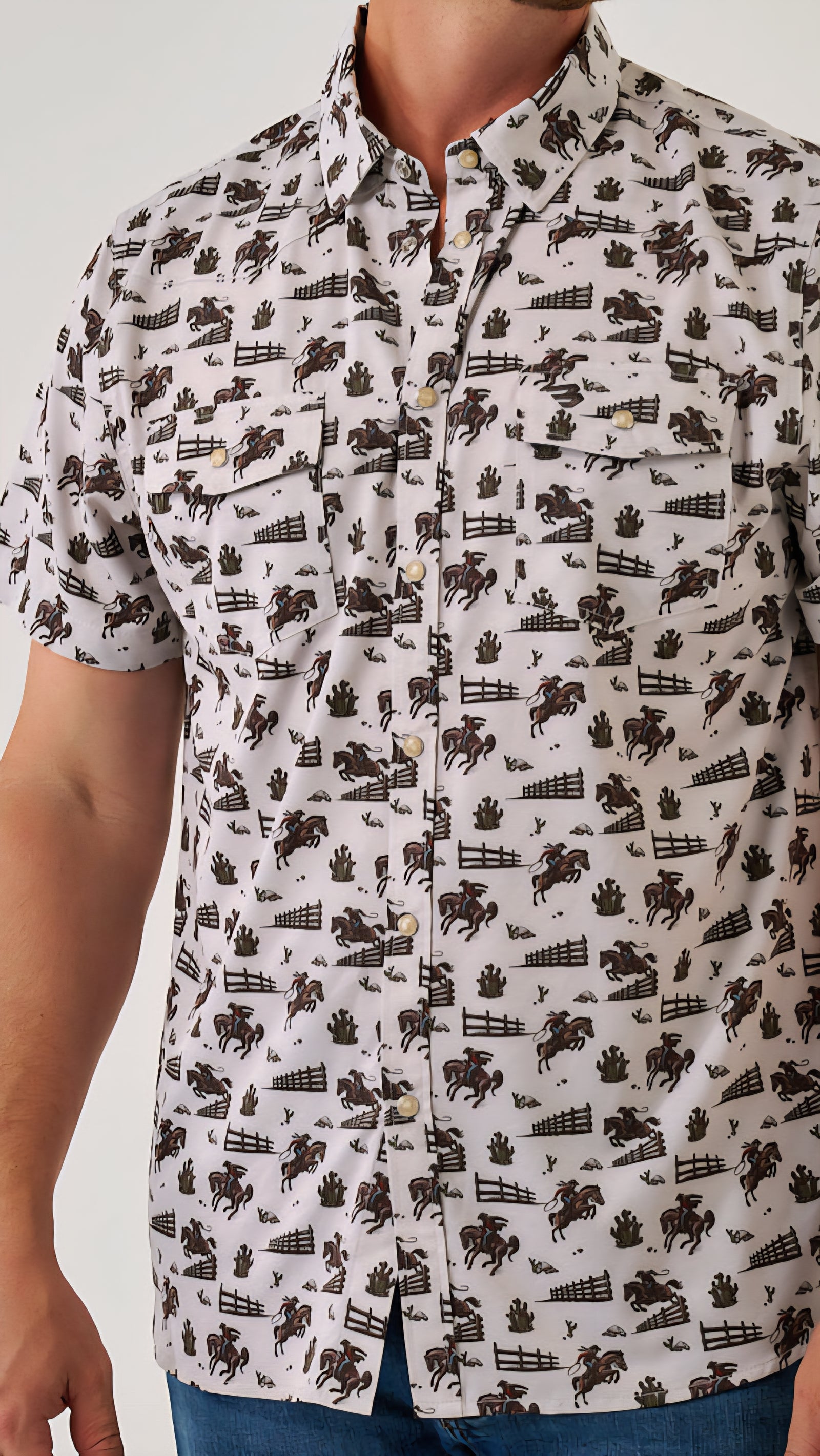 Burlebo Performance Western Shirt Cowboy Country