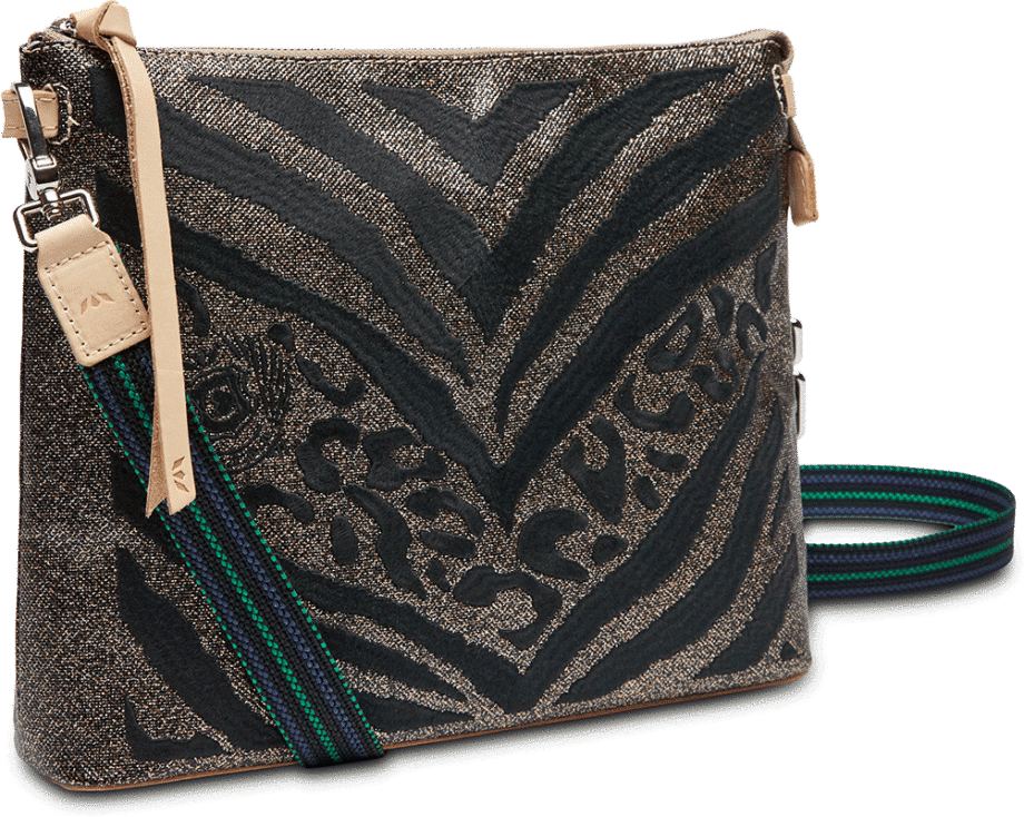 Downtown cool logo online print crossbody